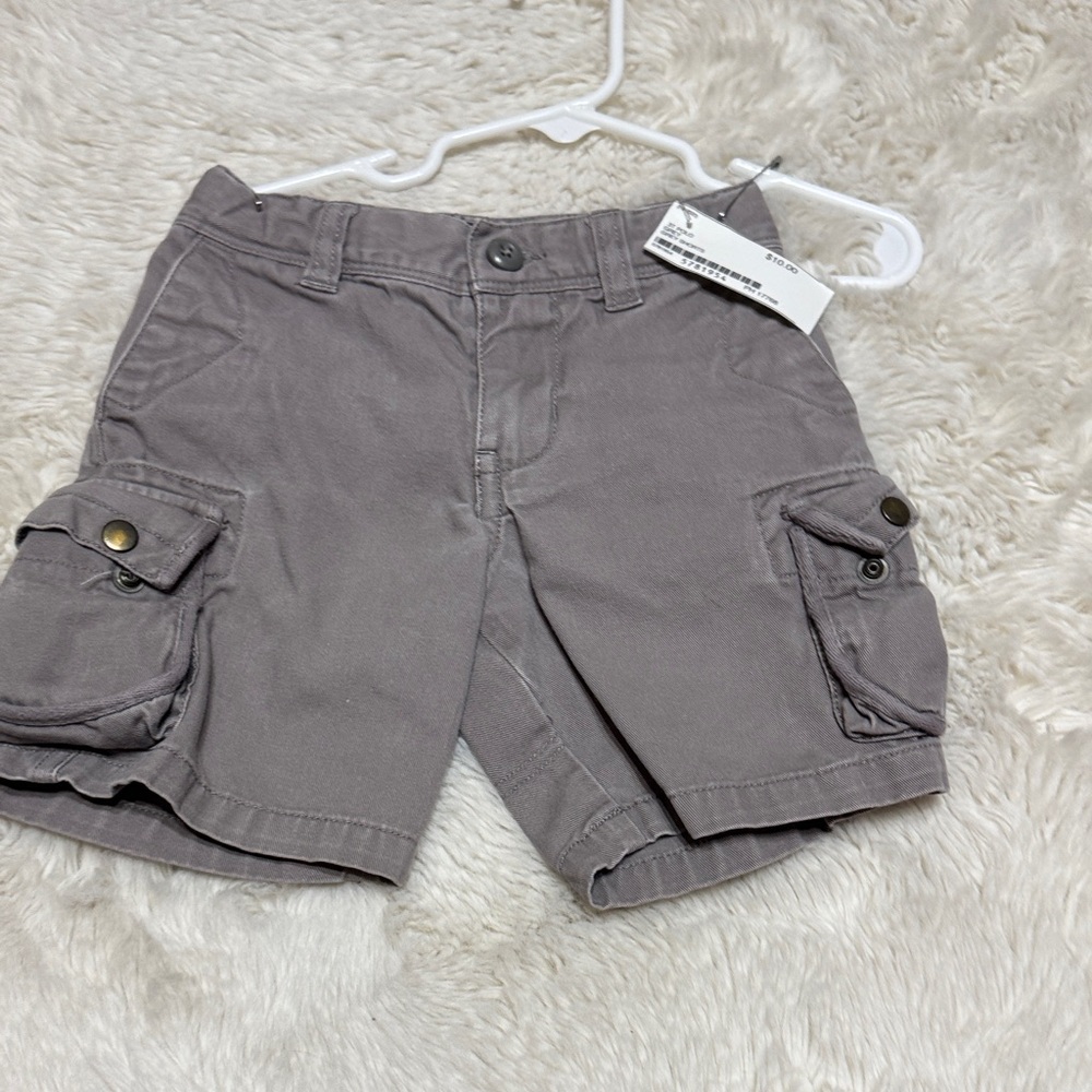 Boys Gray Cargo Shorts
